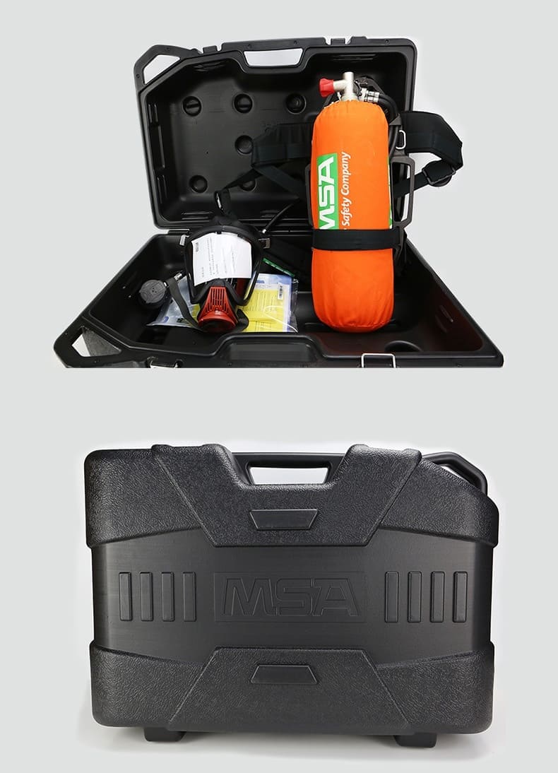 梅思安（MSA） SCBA 10167783 AX2100 空气呼吸器 （6.8L 国产 Luxfer 气瓶、无表、500C 减压器、近耳报警哨、三通中压管、AX 压供阀、UE 面罩、橡胶头带、胸带版肩带、AX-L60CEYXURC0）